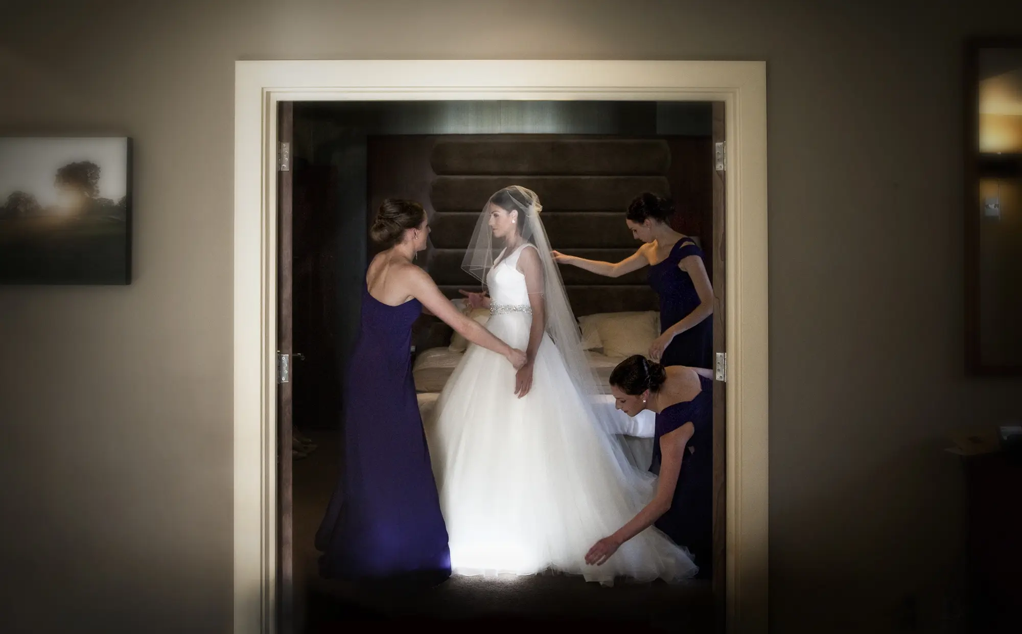 Bride in doorway